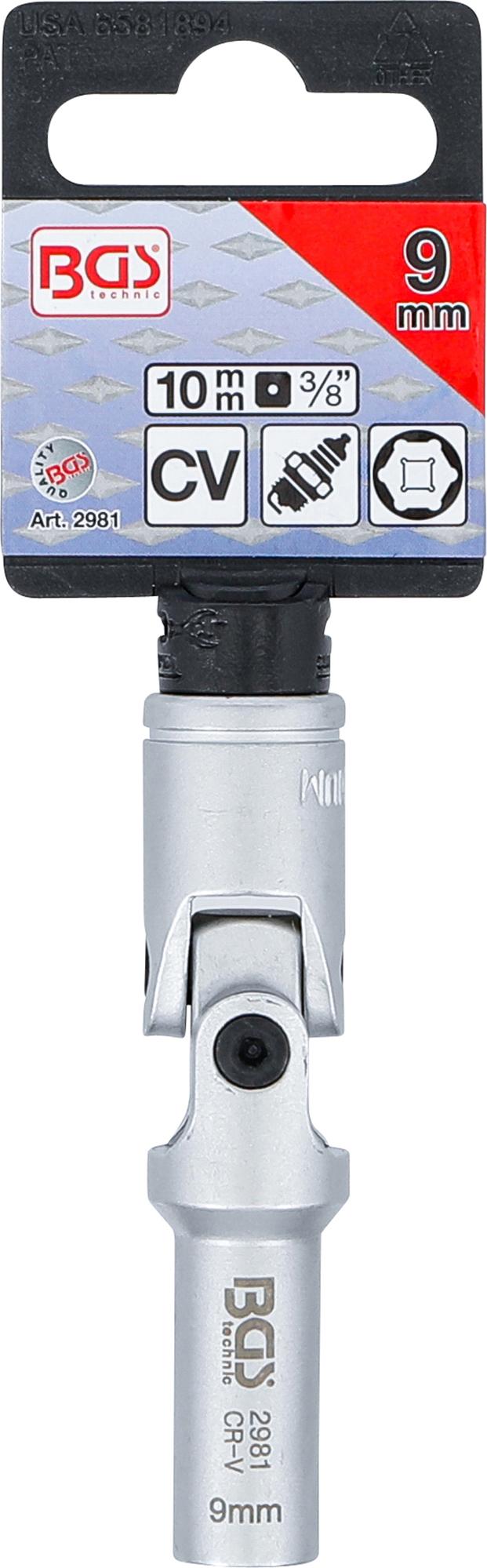 Galvutė kaitinimo žvakėms šešiakampė šarnyrinė | 10 mm (3/8") | 9 mm (2981)