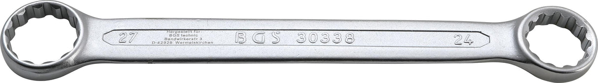 Raktas kilpinis dvipusis tiesus plokščias | 24 x 27 mm (30338)