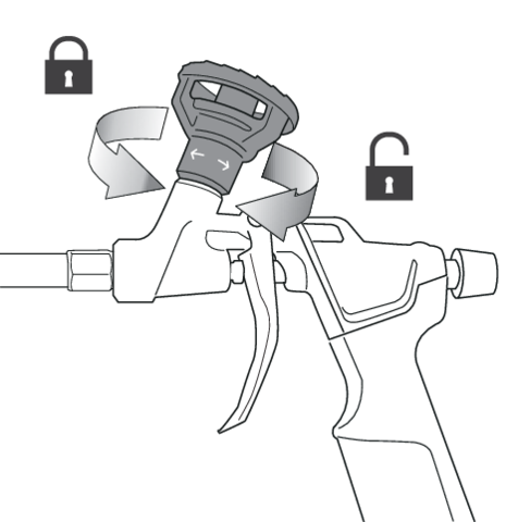 Pistoletas montažinėms putoms | su papildomu vožtuvu (YT-67434)