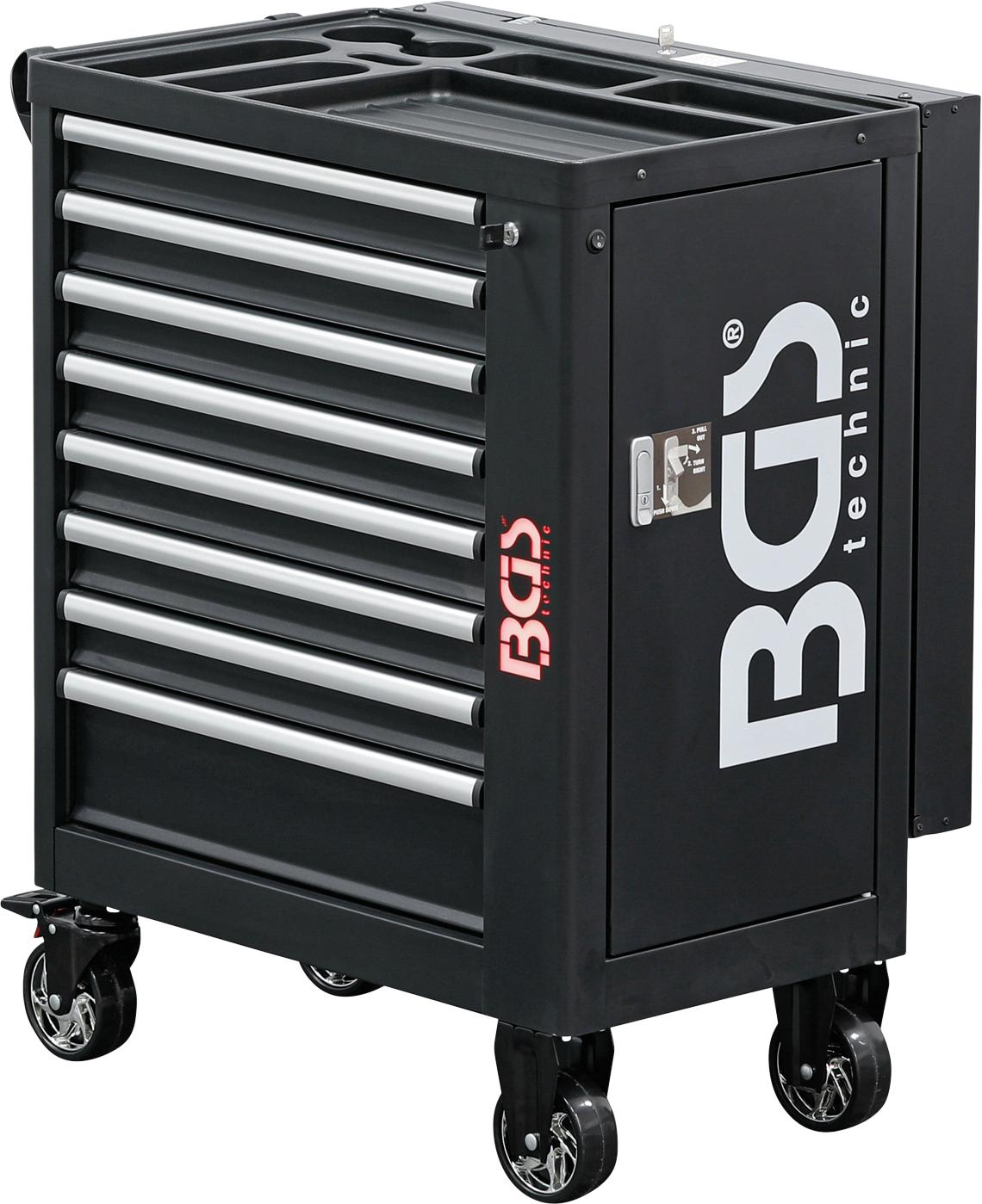 Įrankių spintelė | bluetooth | USB | antena | LED | 8 stalčiai | tuščia (4108)