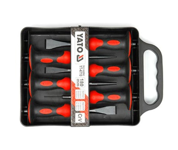 Išmušėjų ir kaltų komplektas | 6 vnt. (YT-4710)