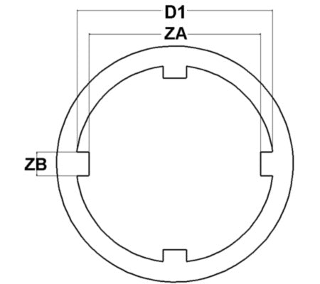 Galvutė su vidiniais dantukais | 23.5 mm | KM1 (8266-2)