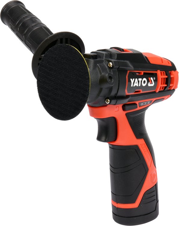 Poliruoklis akumuliatorinis 2AH / 1H / 80 mm / 2 greičiai | 3 antgaliai (YT-82903)