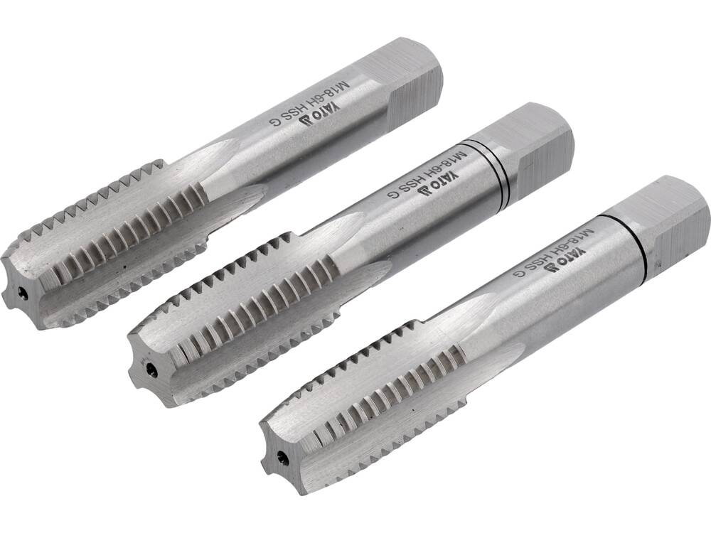 Sriegikliai 3vnt.M18x2,5, HSS/M2 (YT-2942)