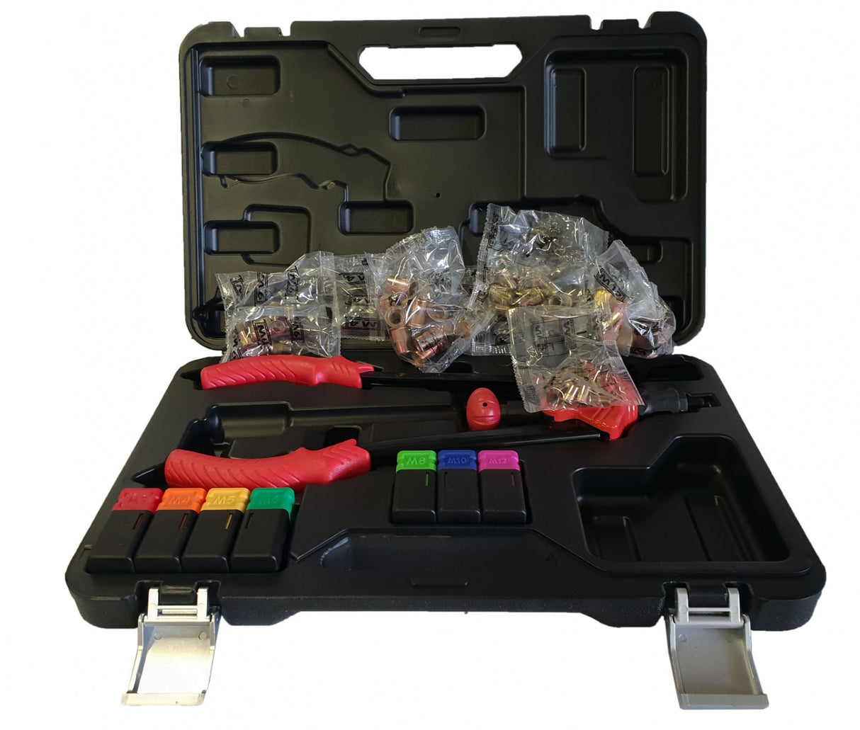 Kniediklis srieginėms kniedėms | rinkinys | M3, M4, M5, M6, M8, M10, M12 (SK4012)