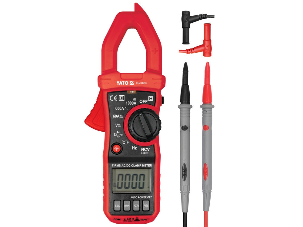 Srovės matavimo replės | TRUE RMS AC/DC 10MA - 1000A (YT-730933)