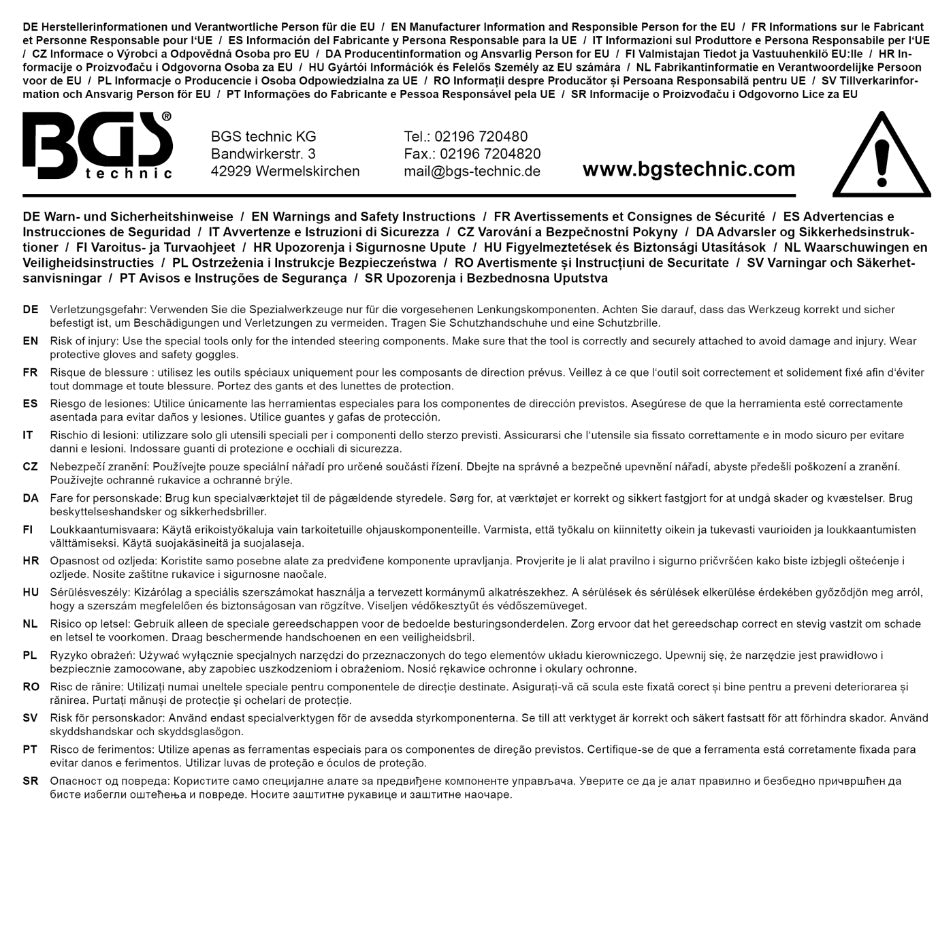 Įrankis vairo "obuoliui" ašiai/traukei 12.5 mm (1/2") | 27 - 42 mm (9851)