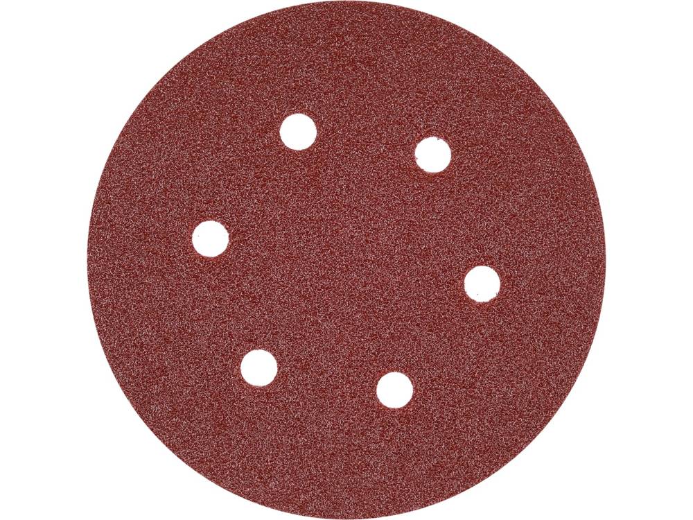 Šlifavimo popierius {velcro) | 6 skylės | 150 mm / P60 | 50 vnt. (YT-834582)