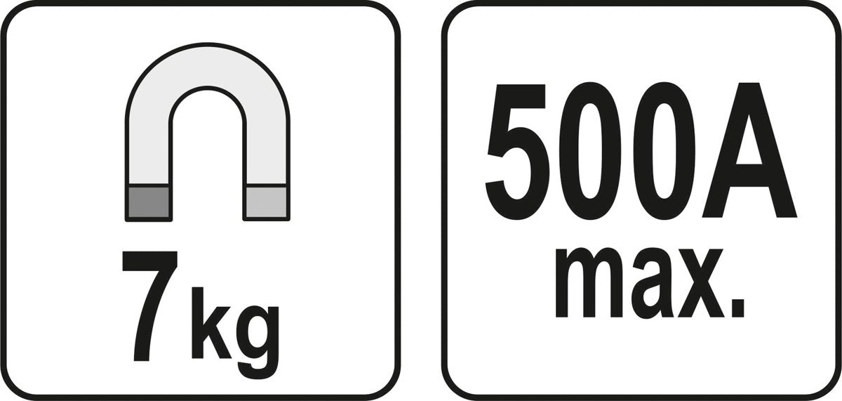 Magnetinis įžeminimas / masės gnybtas | 7 kg | 500A (YT-08625)