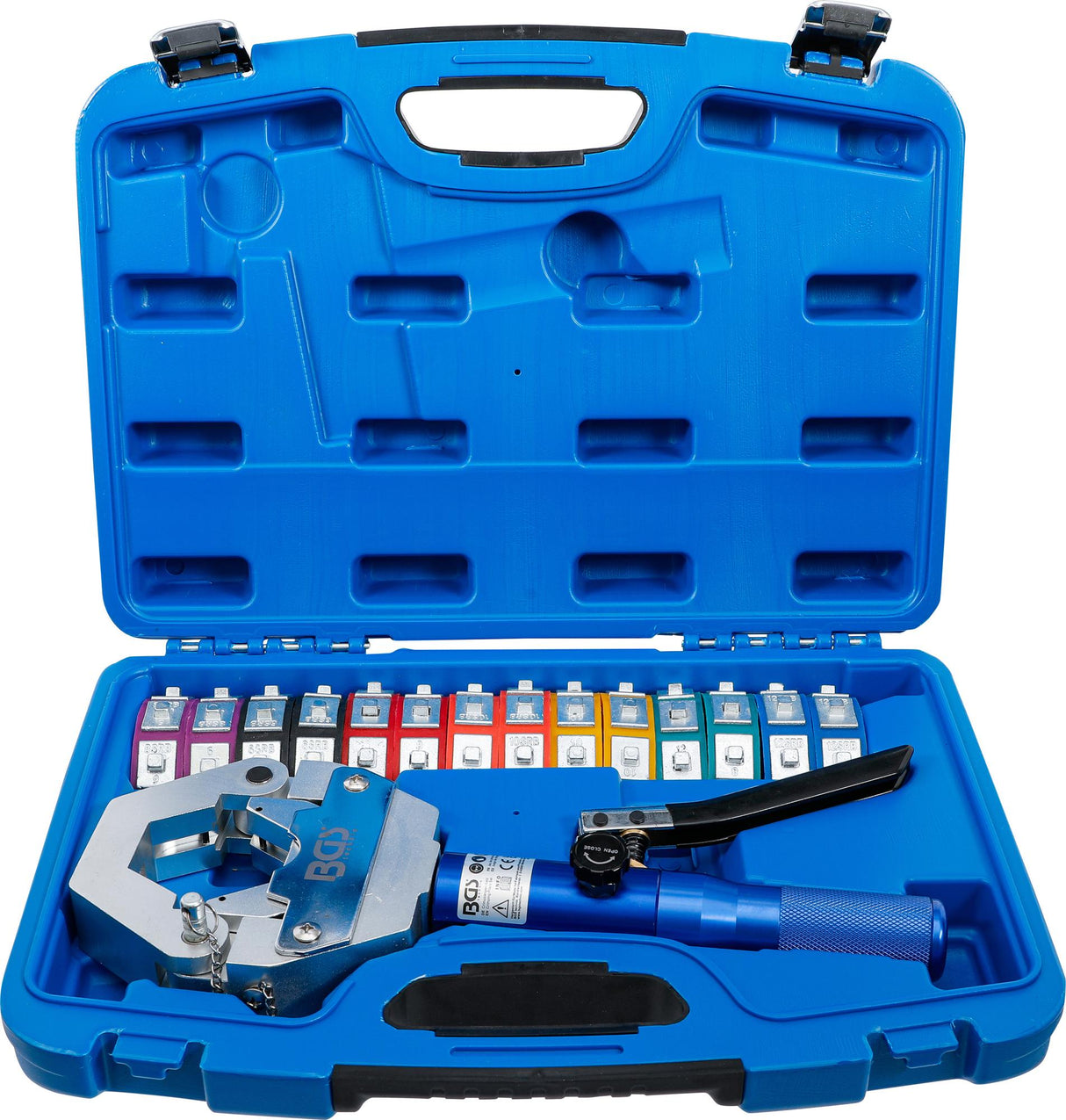 Užspaudimo replės su rinkiniu | hidraulinis | žarnų linijų jungtims (72093)