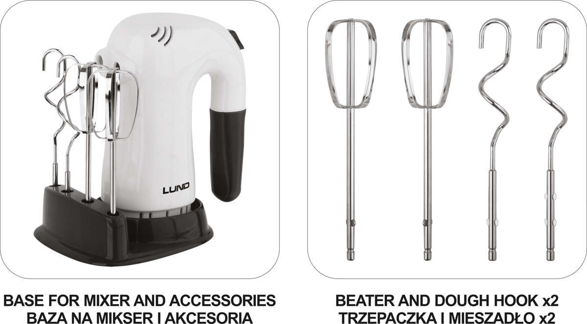 Rankinis mikseris / plakiklis | su baze | 5 greičiai | 150-200W (67780)