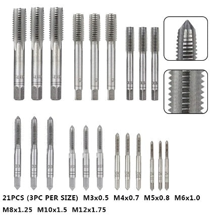 Sriegiklių ir sriegpjovių rinkinys | M3-M12 | 32 vnt. (SK1632)