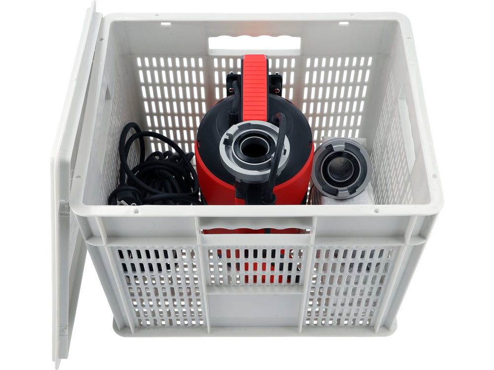 Flood protection / flood recovery kit | submersible water pump 750 W | 12000 l/h | 10 m hose (YT-85323)