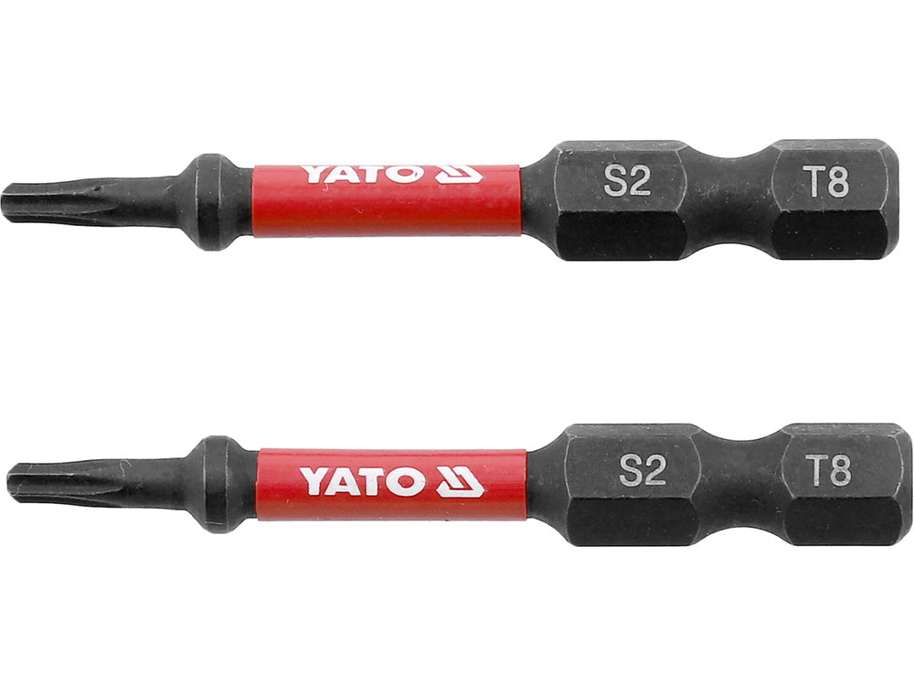 Antgaliai smūginiai | 6,3 mm (1/4") | S2 | T-Star (Torx) T8 | 2 vnt. (YT-78050)