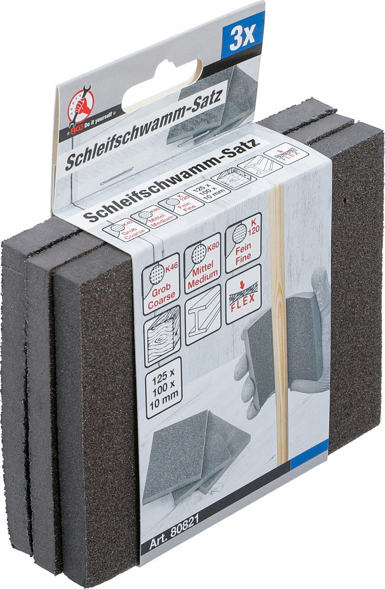 Abrazyvinių kempinių rinkinys | K 46, 80, 120 | 3 vnt. (80821)