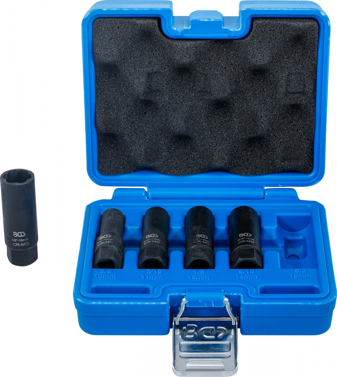 Galvučių rinkinys (spiralinio profilio) / varžtų ištraukikliai gilus | 10 mm (3/8") | 10 - 16 mm | 5 vnt. (74568)