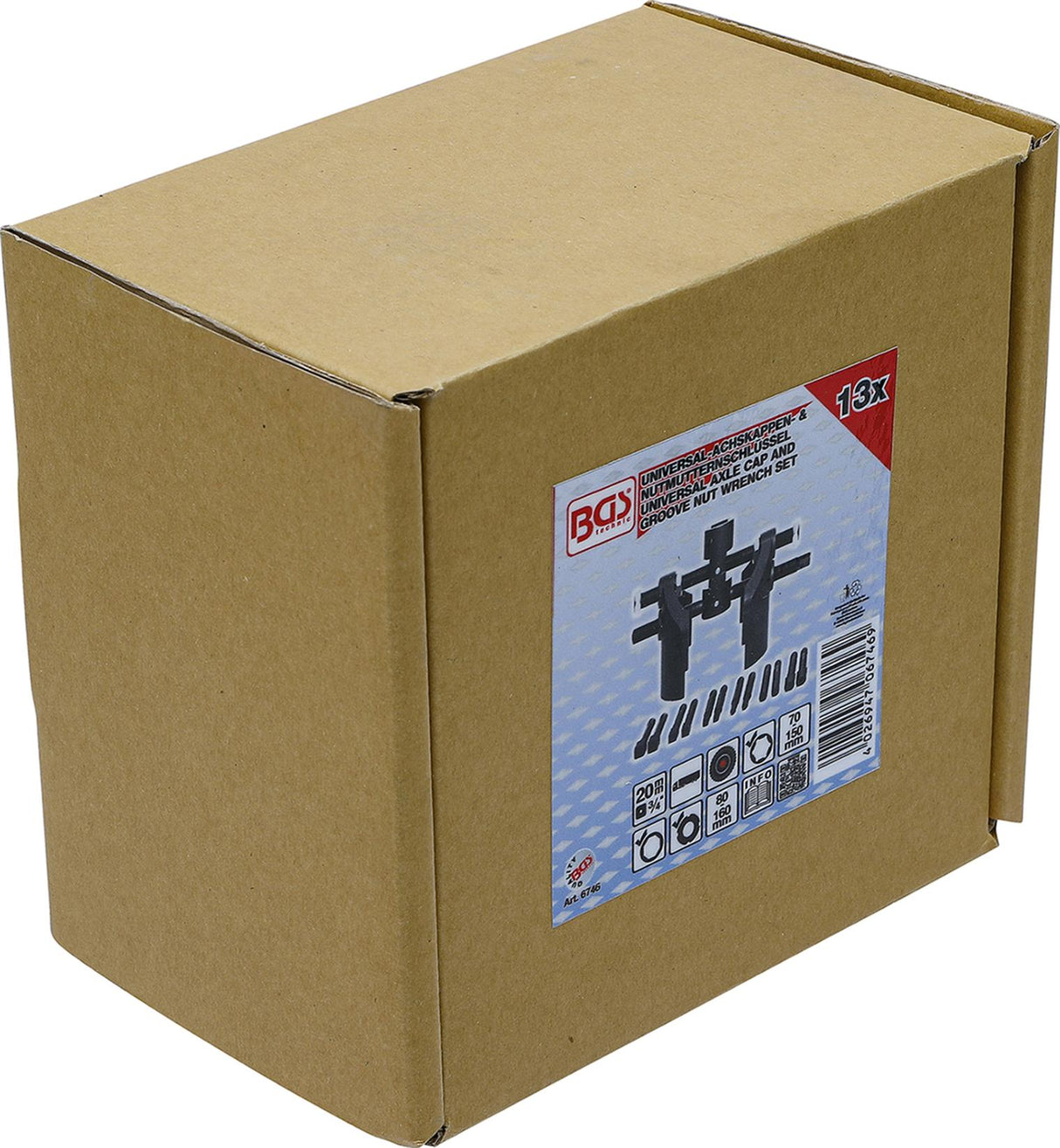 Universali ašies galvutė sunkvežimiams | su varžtų rinkiniu | 70 - 150 mm (6746)