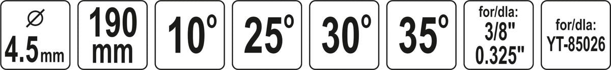 Kreipiančioji / gidas apvalioms dildelėms | 4.5 mm (YT-85048)