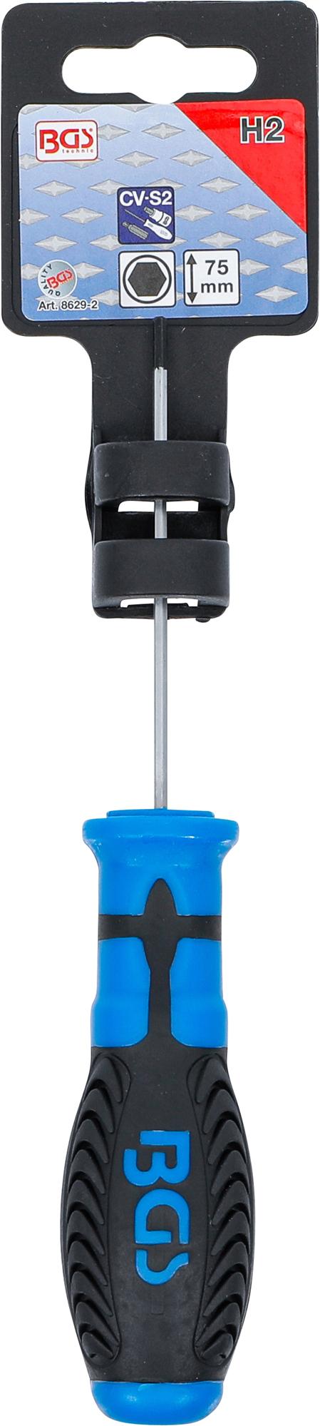 Atsuktuvas | vidinis šešiakampis 2 mm | Ašmenų ilgis 75 mm (8629-2)