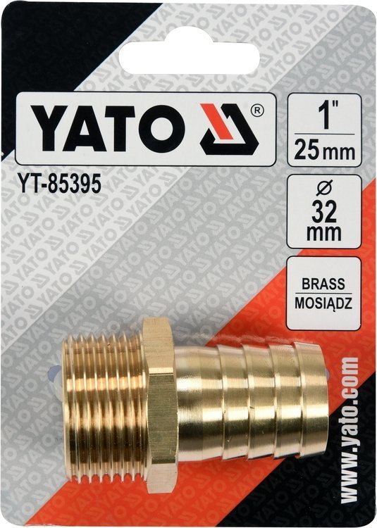 Antgalis žalvarinis / sriegis 25 mm (1") | sodo siurblių pajungimui (YT-85395)
