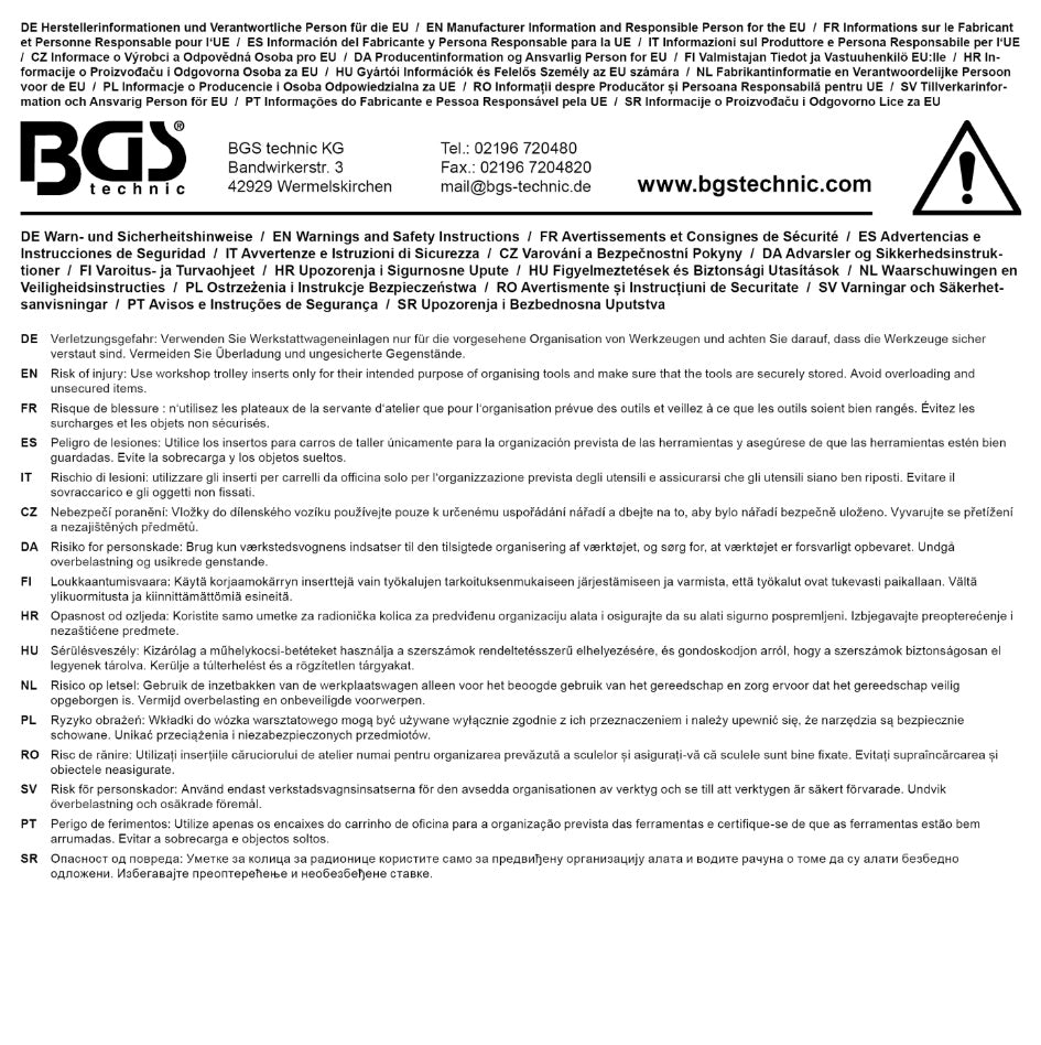 Įrankių dėklas 3/3, tuščias | nuo BGS 4038 (4038-1)