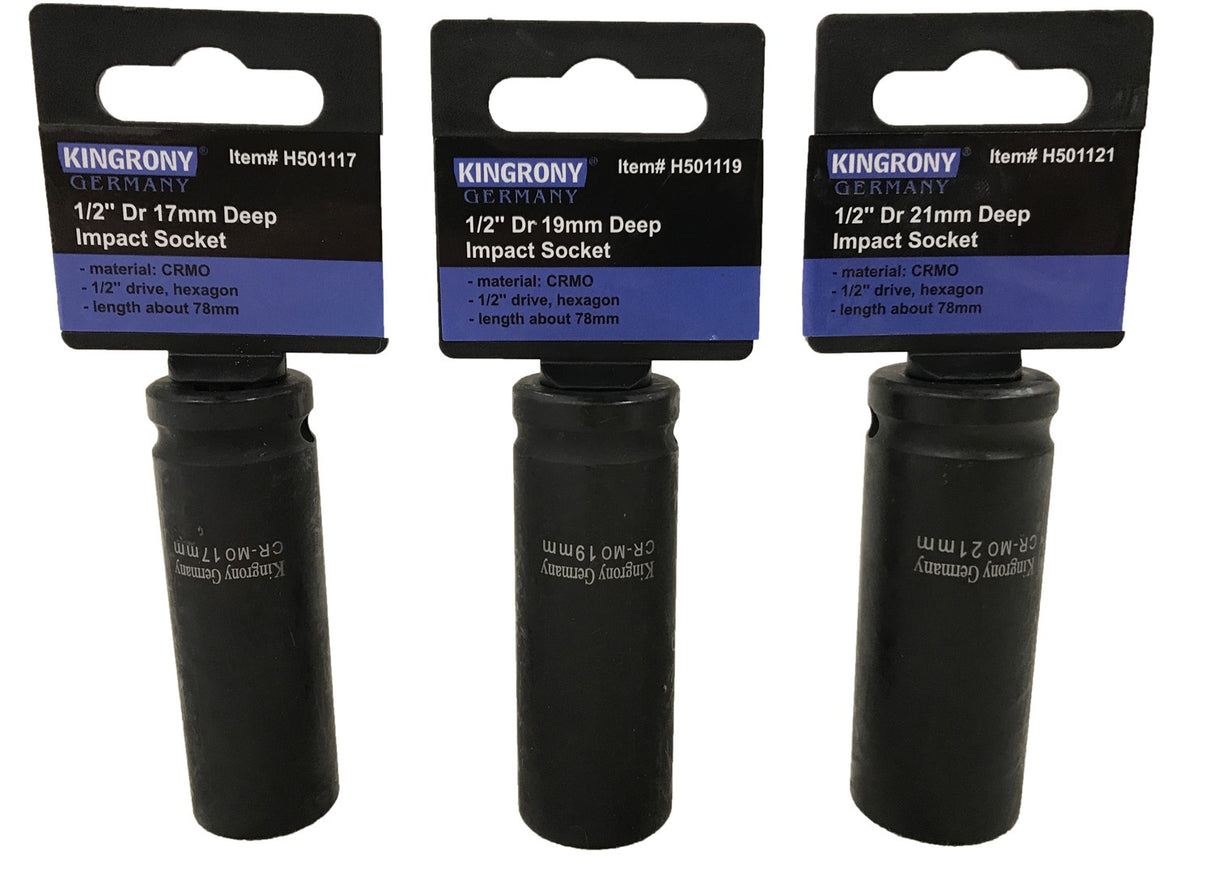 Galvutė smūginė šešiakampė ilga | 12,5 mm (1/2") | 19 mm (H501119)