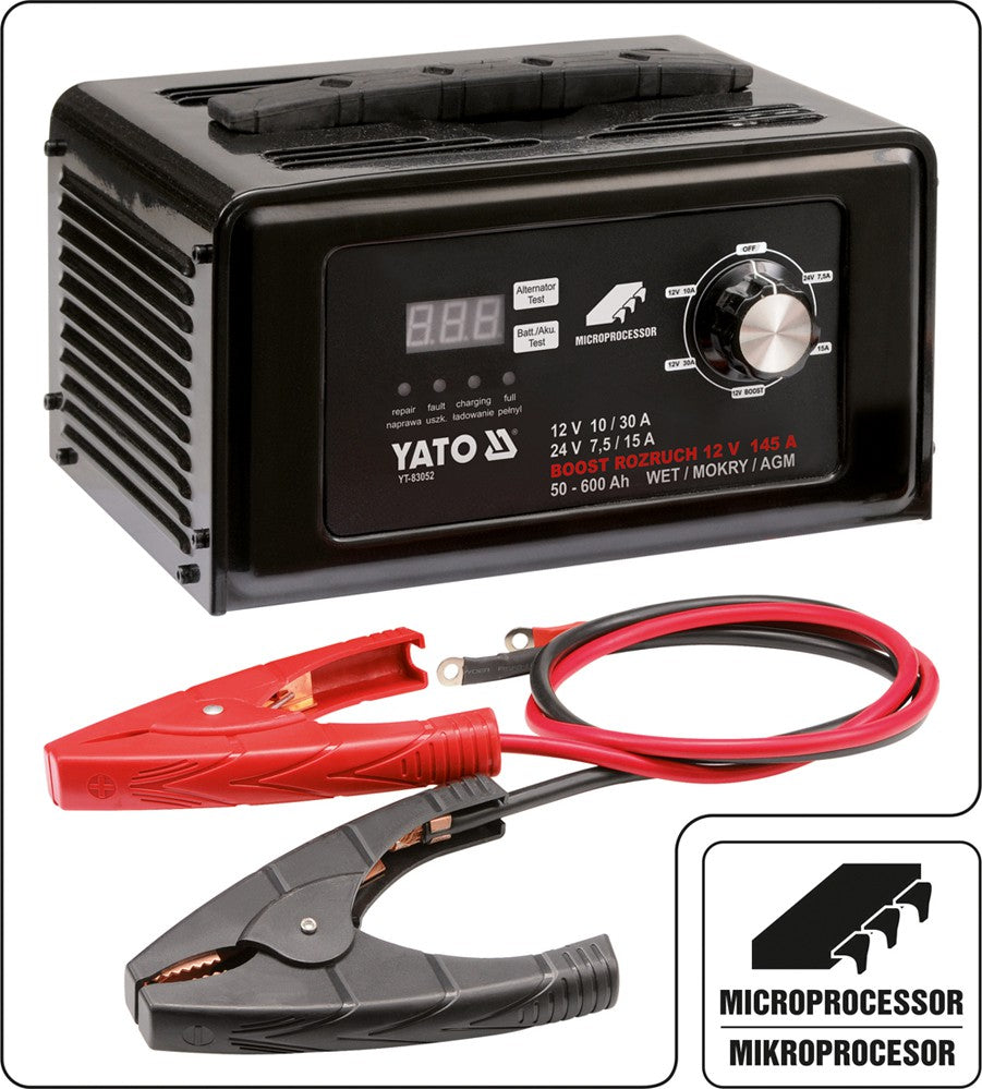 Skaitmeninis pakrovėjas DC 12V 30A / DC 24V 15A su 150AMP | užvedimo funkcija (YT-83052)