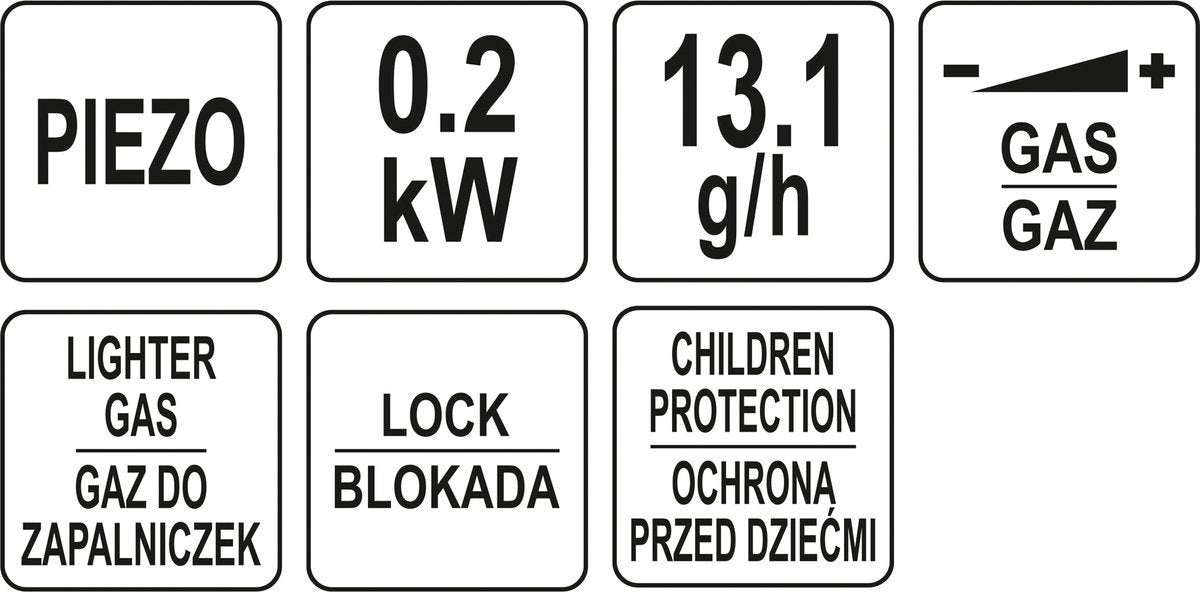 Dujinis degiklis su pjezo 1300º C (YT-36725)