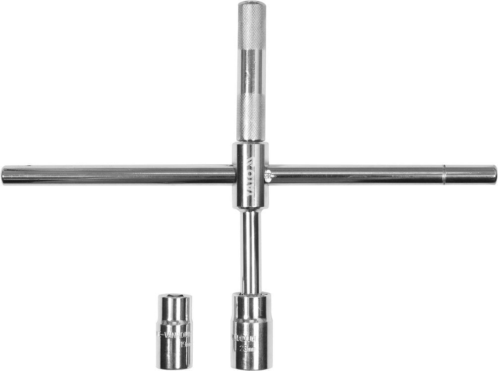 Kryžminis raktas sudedamas | 17x19x21x23mm galvutėmis (YT-08033)