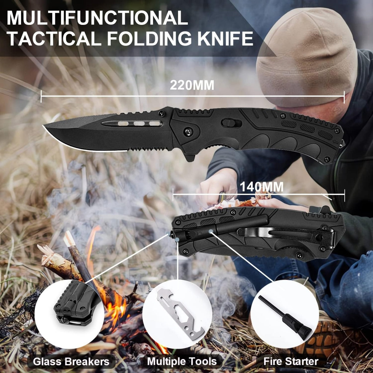 Lenktinis peilis | Nerūdijančio plieno | 22,2 cm (J26)