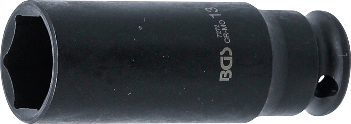 Smūginė galvutė ilga | šešiakampė | 6,3 mm (1/4") | 13 mm (7272)