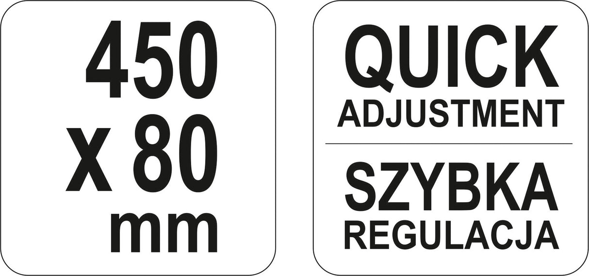 Spaustuvai F-tipo | kaltinis plienas | chromuoti | 450x80 mm (YT-64113)