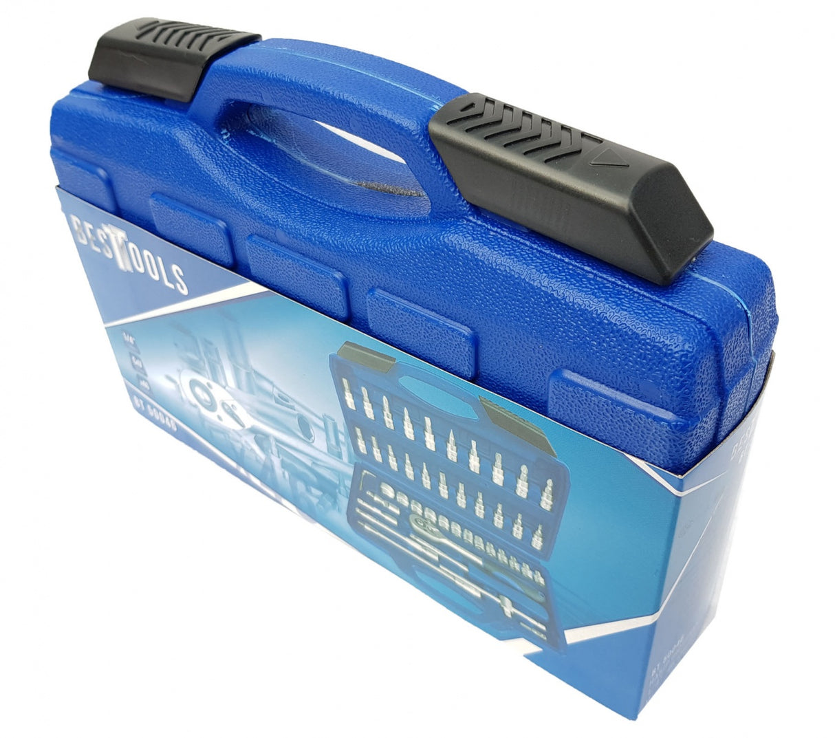 Galvučių su terkšle rinkinys | Cr-V | 6.3 mm (1/4") | 46 vnt. (BT50046)