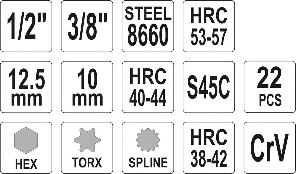 Generatoriaus remonto komplektas | 22 vnt. (YT-04211)