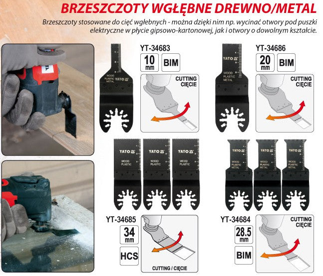 Priedai daugiafunkciniam įrankiui | BIM 3 vnt. (YT-34684)