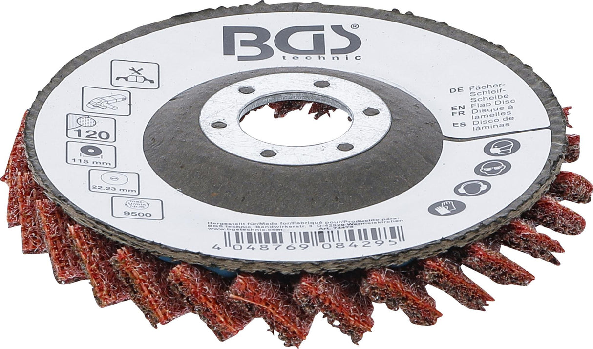 Šlifavimo diskas lapelinis | neaustinė medžiaga | Ø 115 mm | P 120 (74473)