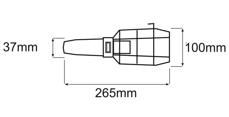 Darbo lempa "practic" 230V, 100W, metalinės grotelės, jungiklis, 5 m laidas (82713)