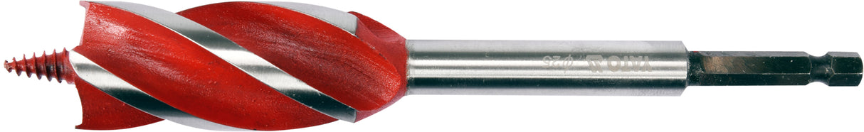 Spiralinis grąžtas medžiui | su hex (1/4") galu | 25 mm (YT-44687)