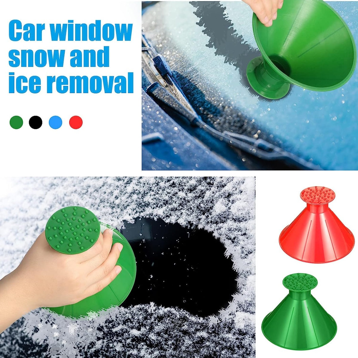 Apskritas sniego grandiklis stiklui ir piltuvas | magic | 4 vnt. (SF4S)