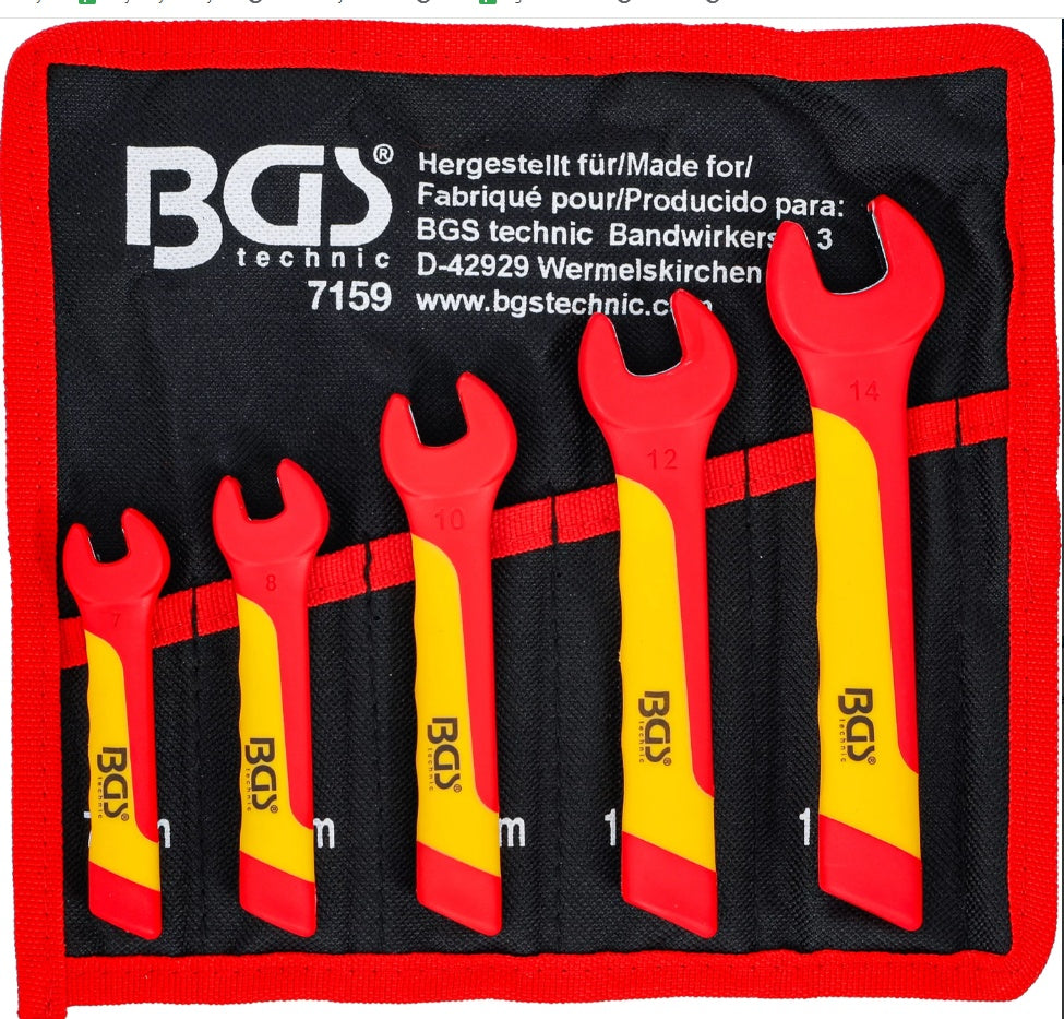 VDE atvirų raktų rinkinys | 7 - 14 mm | 5 vnt. (7159)