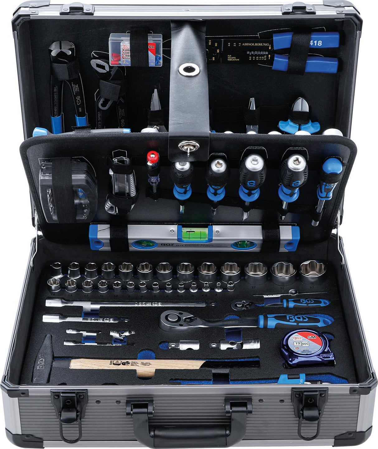 Profesionalus įrankių rinkinys aliminiame lagamine | 149 vnt. (15501)