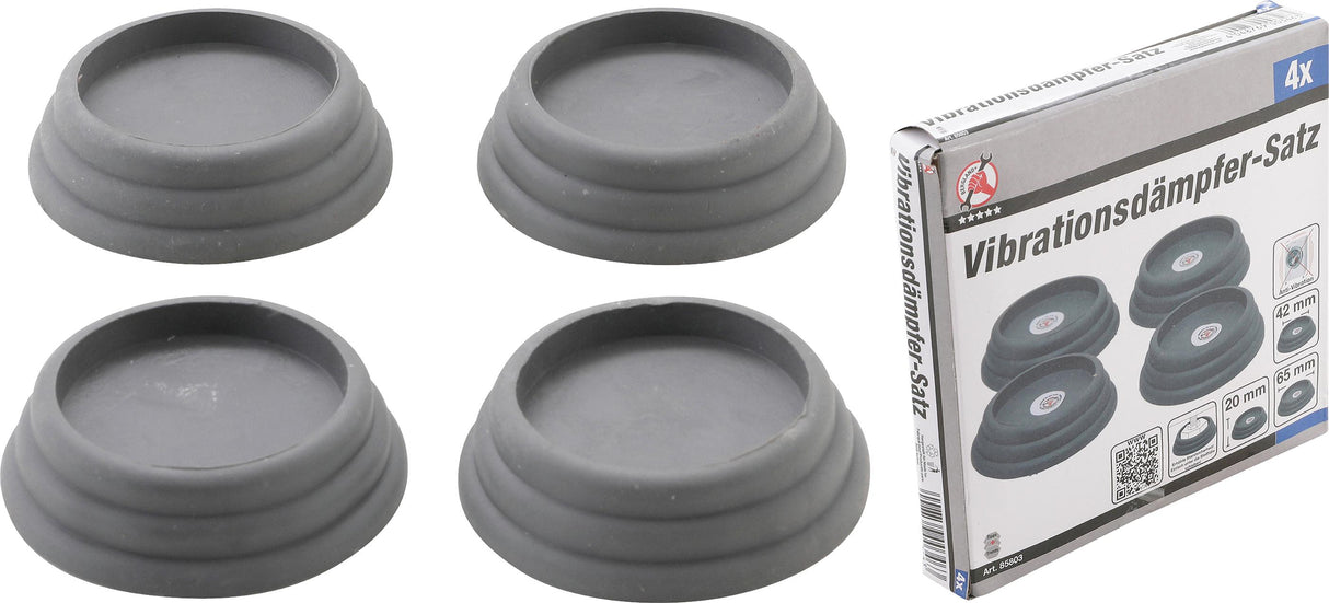 Antivibracinės skalbimo mašinoms kojelės | Ø 65 x 20 mm | 4 vnt. (85803)
