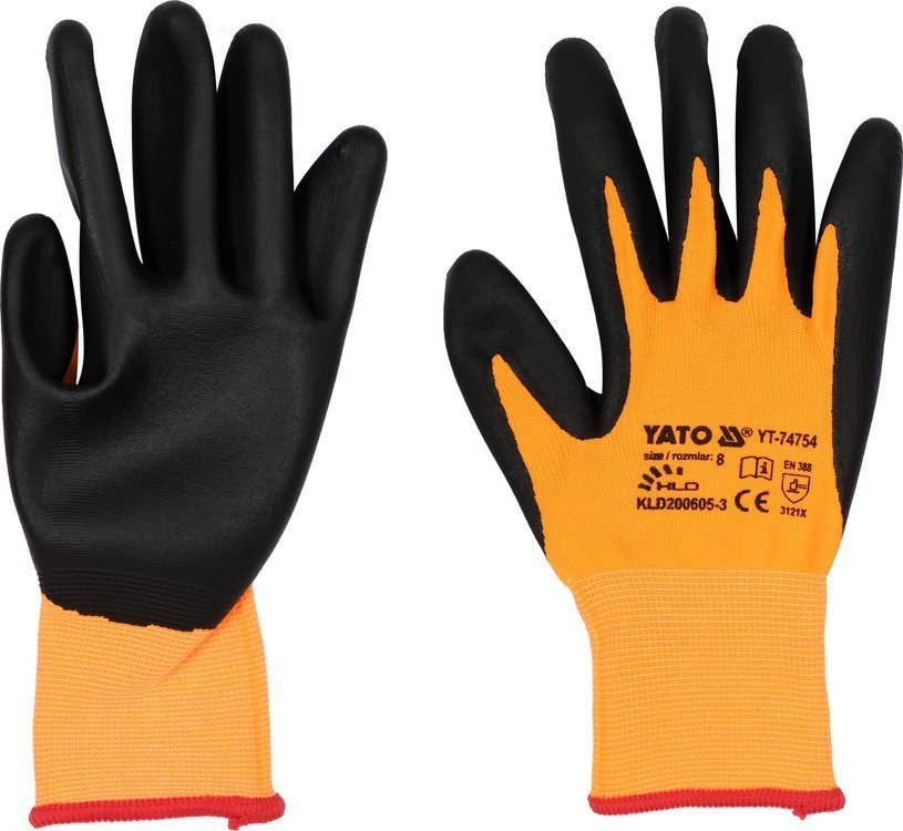 Darbo prštinės | 15 g nitrilas / nailonas | tinka jutikliniams ekranaims | 8 dydis (YT-74754)