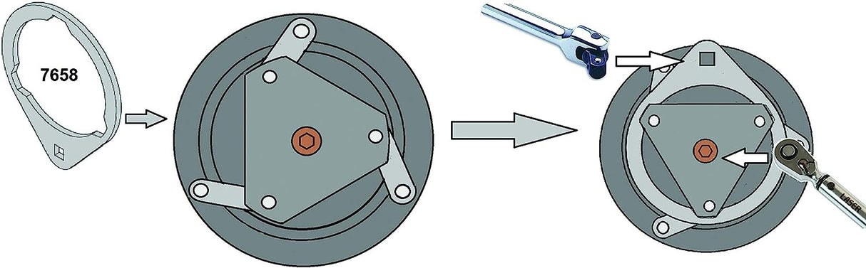Oro kondicionieriaus kompresoriaus sankabos laikymo įrankis | Ford (SK1458)