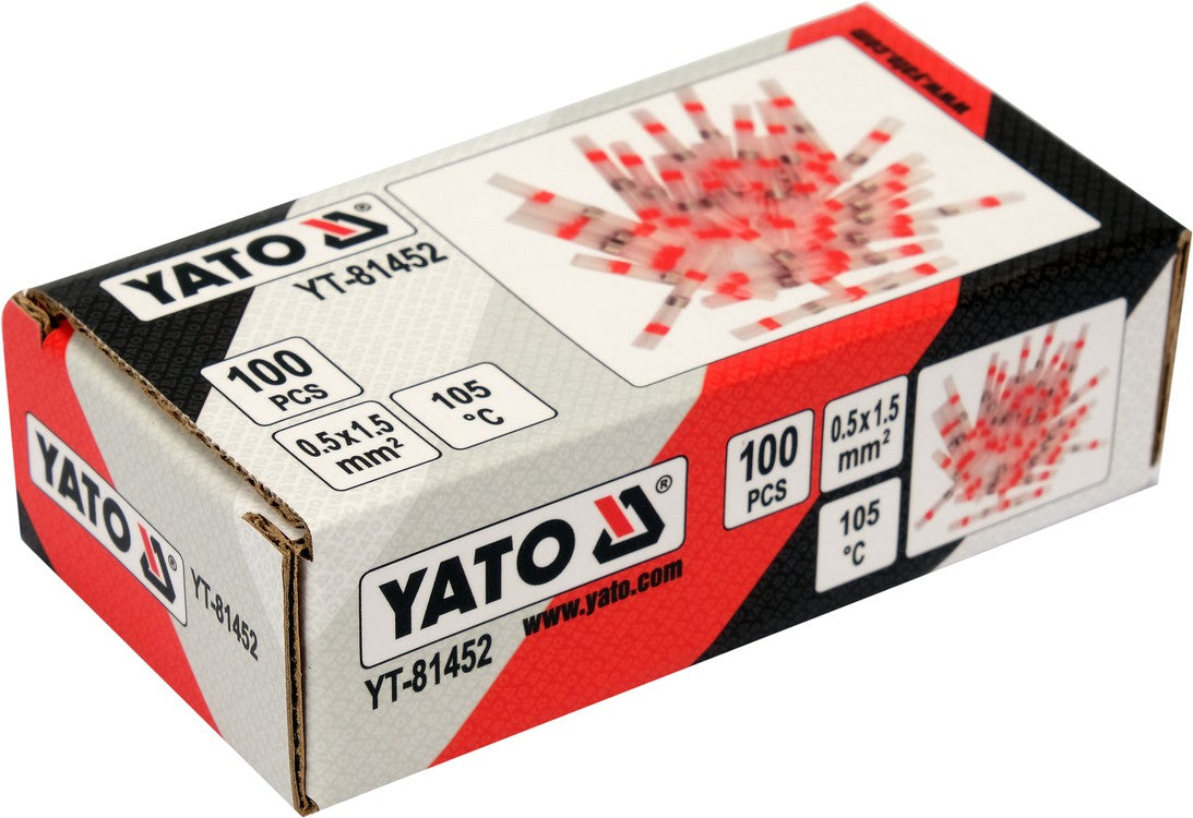 Termo gilzių / movų rinkinys | su alavu | 0,5-1,5 mm2 | 100 vnt. (YT-81452)