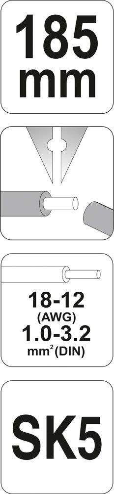 Replės laidų nužievinimui | 1,0-3,2 mm2 (YT-2316)