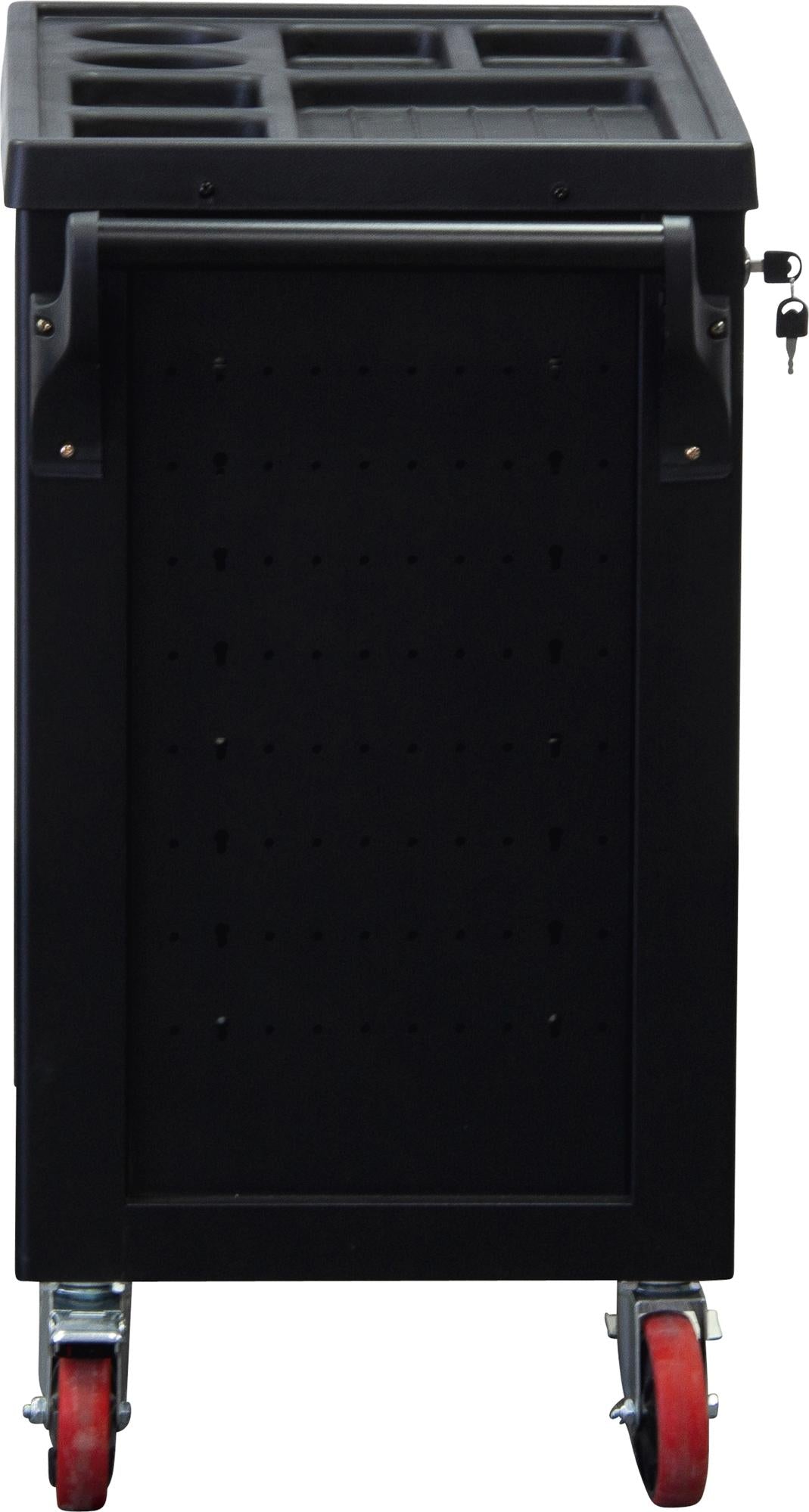 Įrankių spintelė ant ratukų | 6 stalčiai | 1 šoninės durys | tuščia (6055-1)