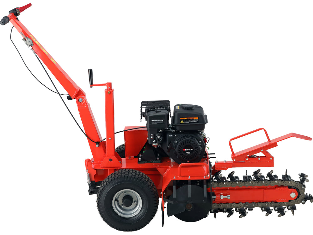 Benzinininis grandininis ekskavatorius tranšėjoms kasti | 196 CM3 | 450 mm (YT-86139)