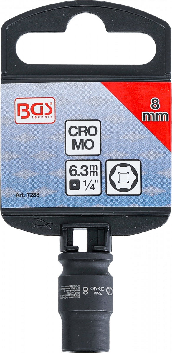 Smūginė galvutė šešiakampė | 6,3 mm (1/4") | 8 mm (7288)