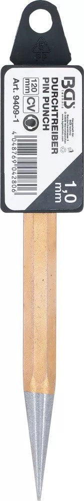 Kūginis išmušėjas smailas | DIN 6458D | 120 mm | Ø 1 mm (9409-1)